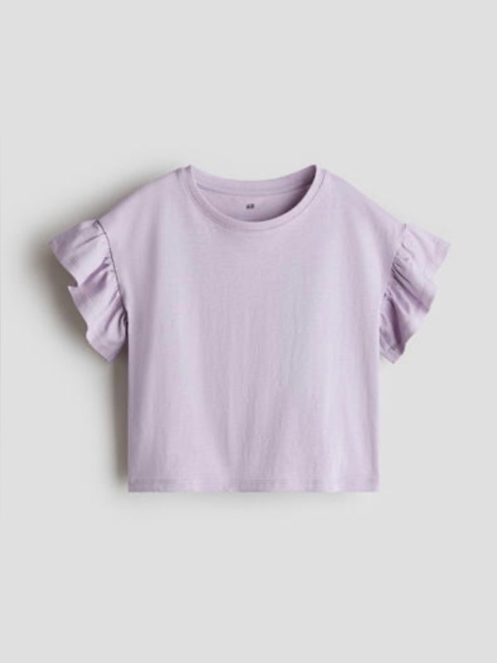 Girls' Lavender Ruffle Sleeve Tee